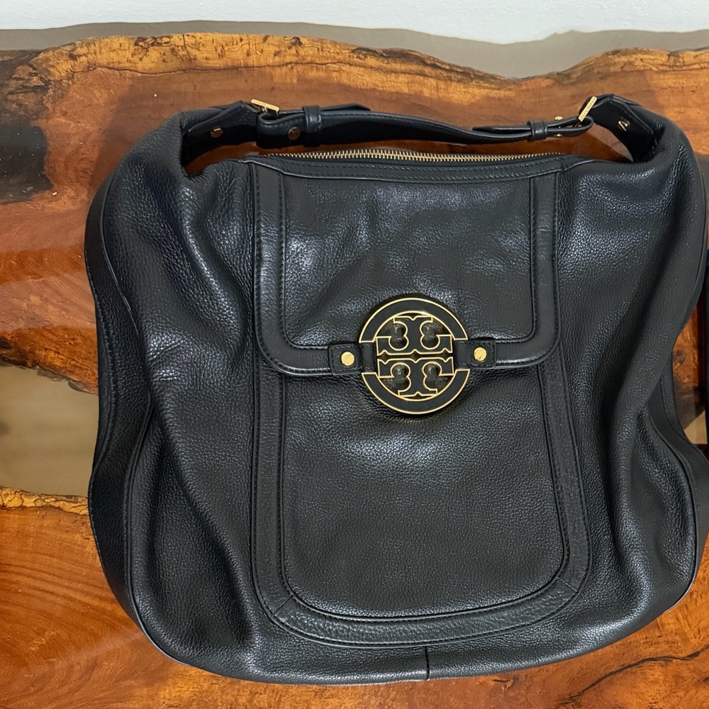 Tory Burch Black Leather Designer Bag